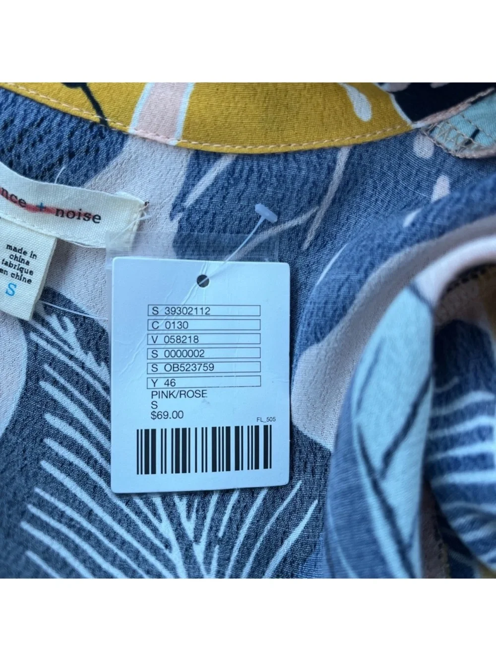 Urban Outfitters Silence and Noise Tropical Print Button Down Dress S - Picture 5 of 9
